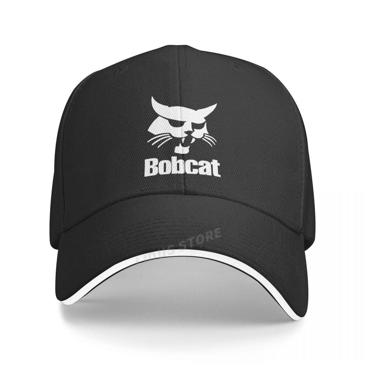 91340802MA8PJ6JW7X Bobcat Heavy Equipment Logo Baseball Caps Unisex Casual Verstelbare Bobcat Hoeden Jongenspetten One Size