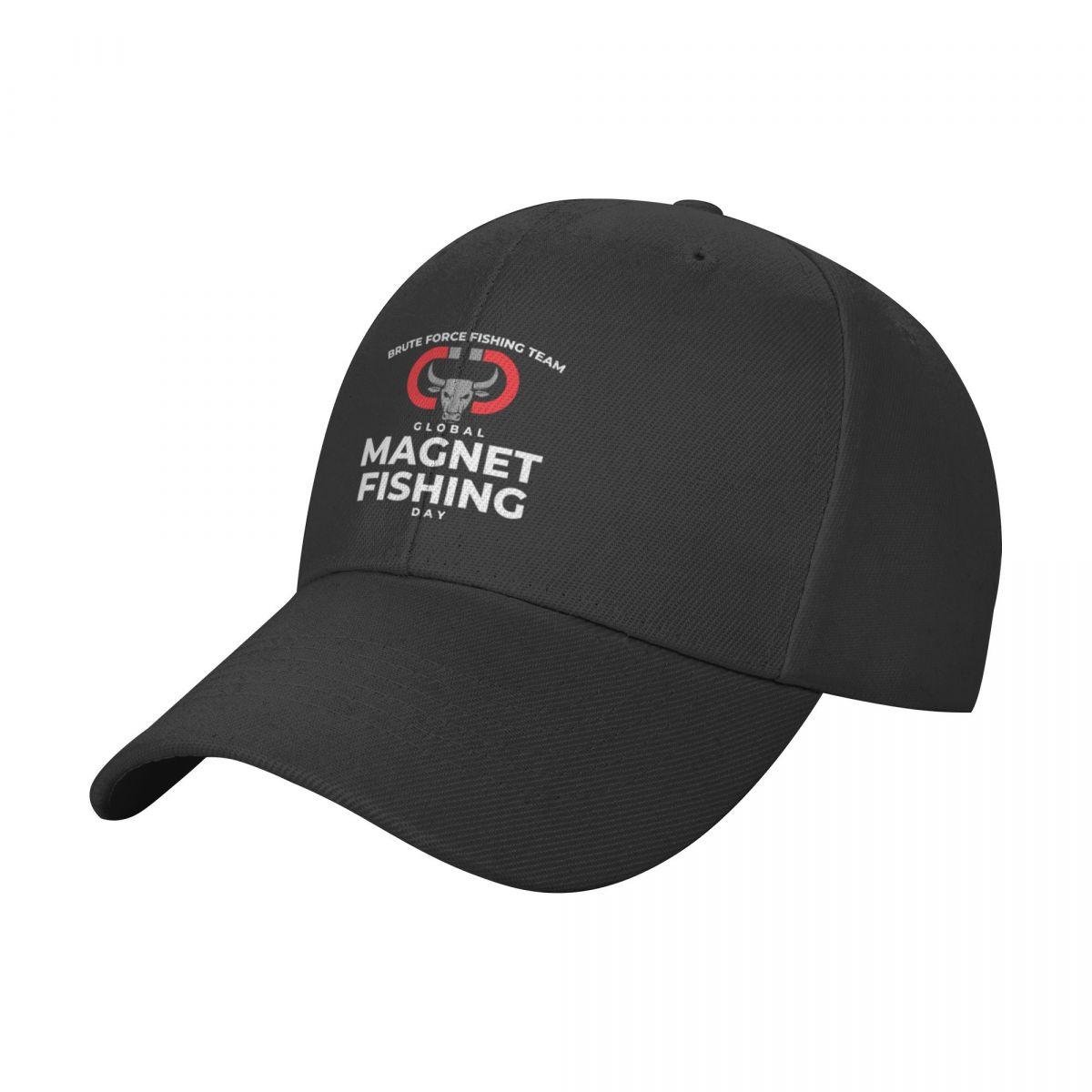 91340802MA8PJ6JW7X Global Magnet Fishing Day - Brute Force Fishing Team Baseball Cap Zonnebrandcrème zwarte strandhoed vishoed Hoeden voor unisex dames