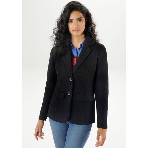 Aniston SELECTED Jerseyblazer met structuurmotief