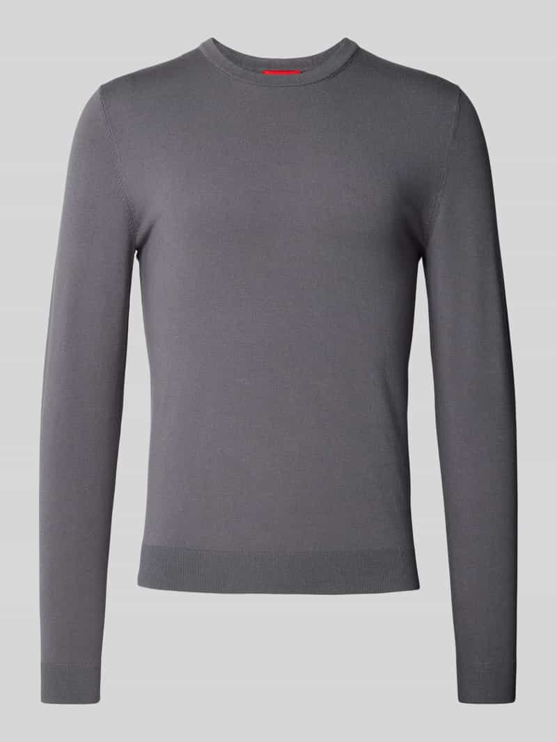 HUGO Gebreide pullover met ronde hals, model 'San Cody'