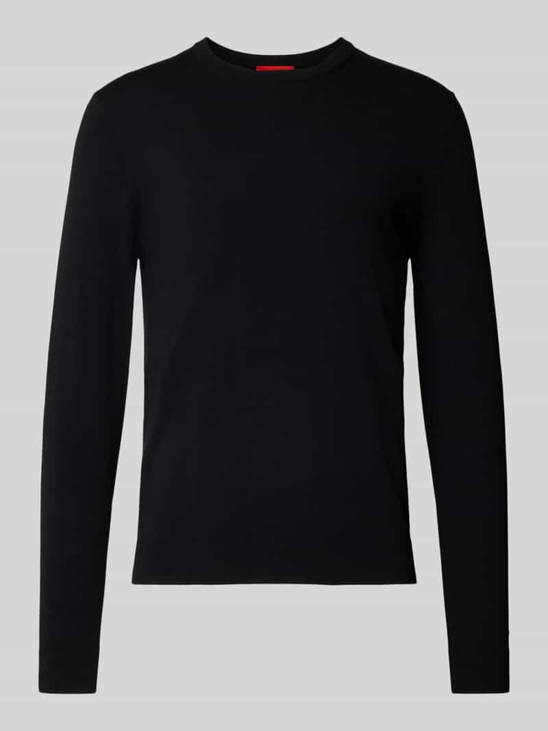 HUGO Gebreide pullover met ronde hals, model 'San Cody'