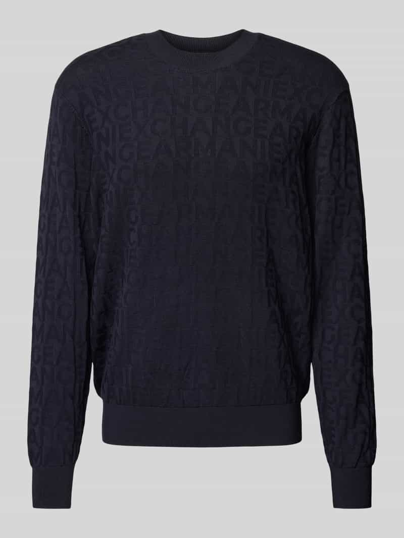 Armani Exchange Gebreide pullover met ribboorden