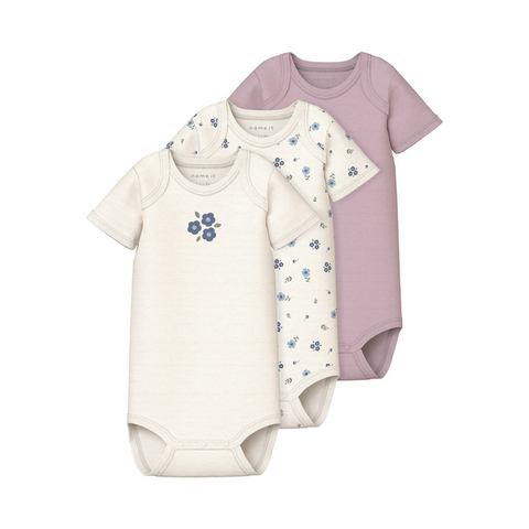 Name It Body NBFBODY 3P SS JET STREAM FLOWER NOOS (set, 3-delig)