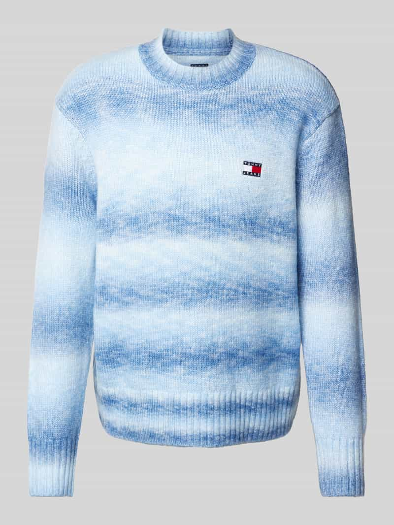 Tommy Jeans Regular fit gebreide pullover met logostitching en wol