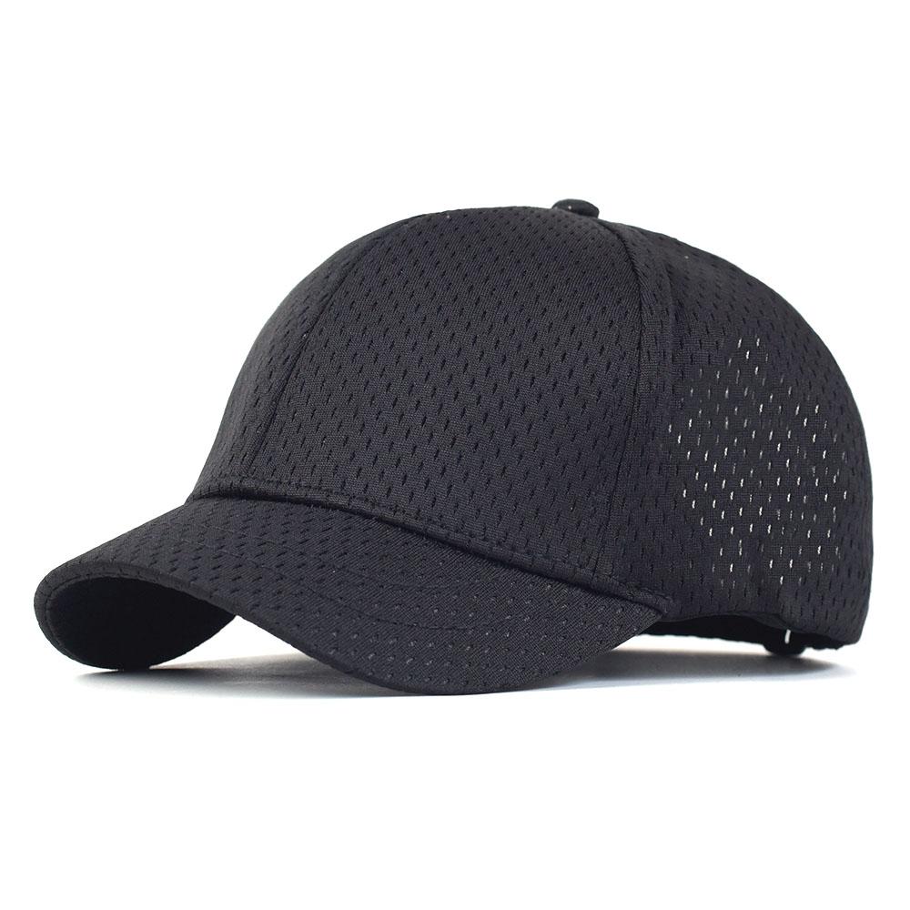 AETRUE Zomer ademende korte rand mesh baseball cap mannen vrouwen papa hoed verstelbare trucker stijl laag profiel caps Adjustable 56-60 cm