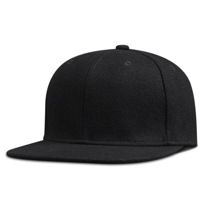 Queeniec Papa Winter voelde hip hop caps platte piek vilt baseball cap grote bot man plus size gemonteerd snapback hoeden 56cm 58cm 60cm 62cm 64cm Adjustable 56-60CM