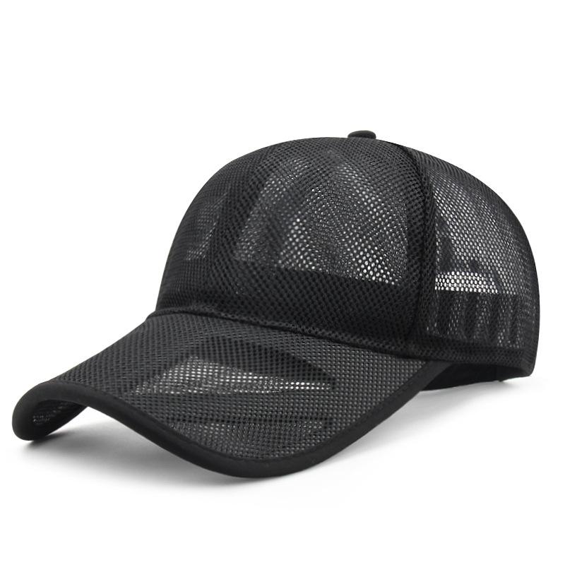 Queeniec Grote kop man grote maat baseball hoeden zomer buiten volledige mesh zonnehoed mannen plus size sport cap 56-60cm 60-65cm 56-60CM