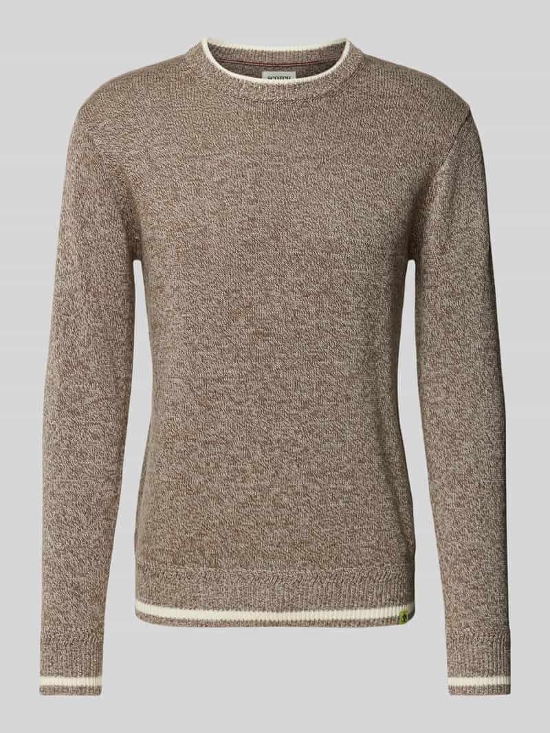 Scotch & Soda Regular fit gebreide pullover met labelpatch