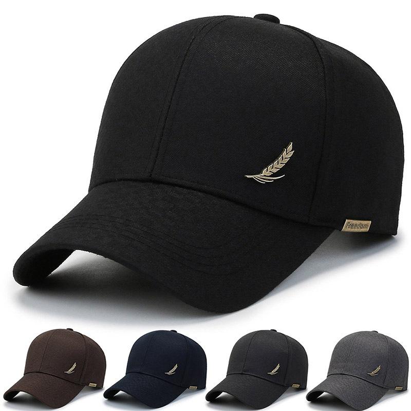 Queeniec Fashion Metal Label Baseball Cap Heren Trend F1 Vrachtwagenchauffeur Vissen Reizen Zonbescherming Wandelen Golf Sport Koreaanse passende hoed 56-60cm adjustable