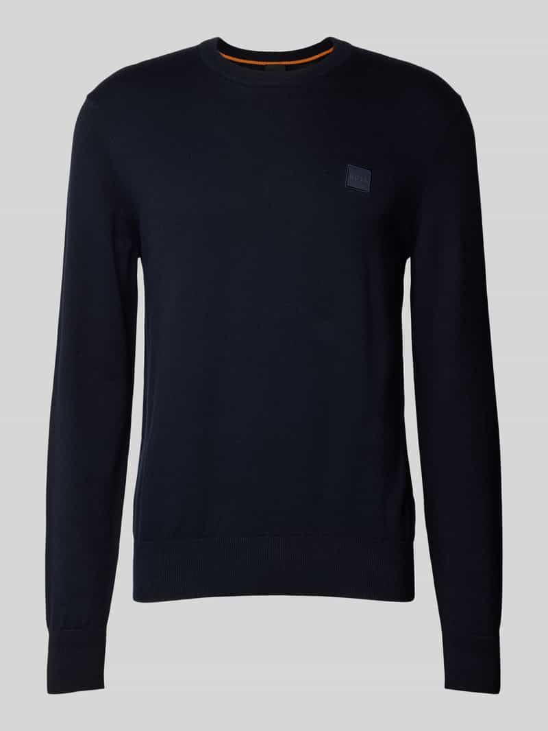 Boss Orange Gebreide pullover met ronde hals, model 'Kanovano'