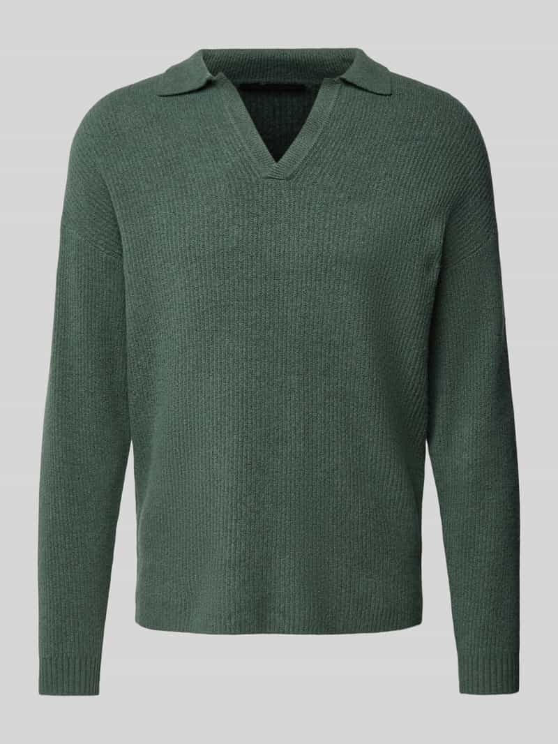 Drykorn Gebreide pullover met ribboorden, model 'RUSTINO'