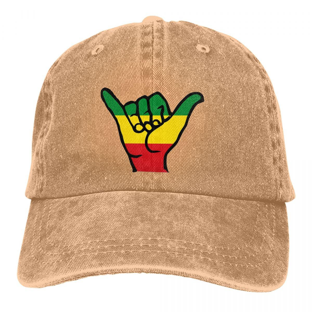 91141024MA7XA23D53 Aloha Shaka Handen Reggae Fari Kleuren Baseball Caps Pet Rasta Vlag Leeuw Zonnescherm Hoeden voor Unisex Vrouwen One Size