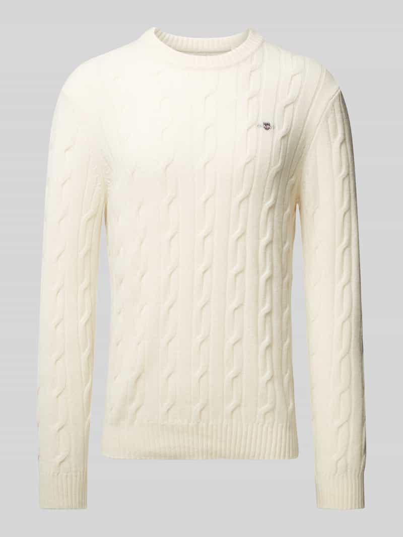 Gant Gebreide pullover met kabelpatroon