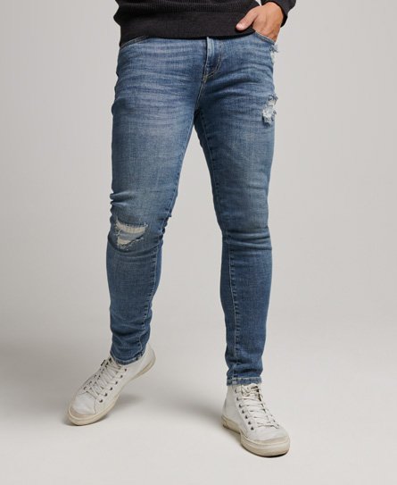 Superdry Mannen Vintage Skinny Jeans Lichtblauw