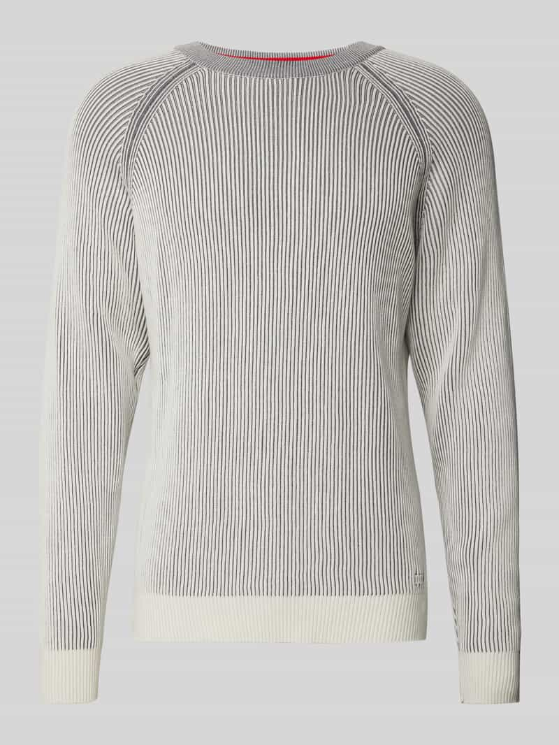 HUGO Gebreide pullover met ribboorden, model 'Squizzo'