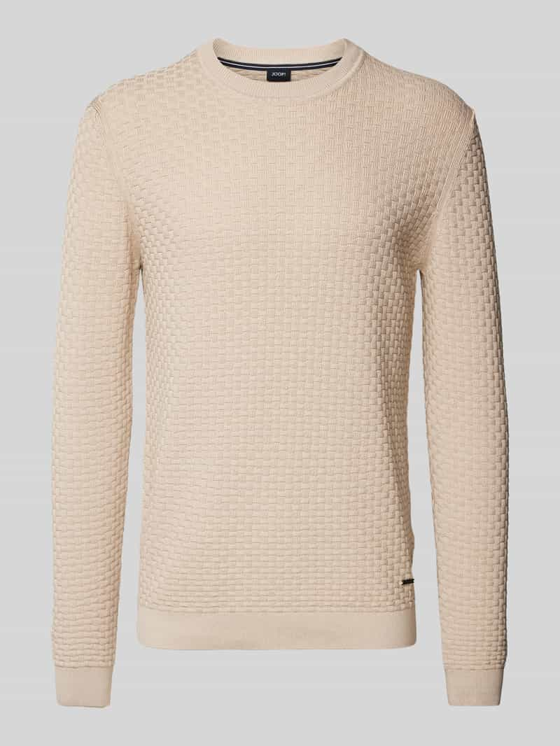 JOOP! Collection Gebreide pullover met ronde hals, model 'Wanjo'