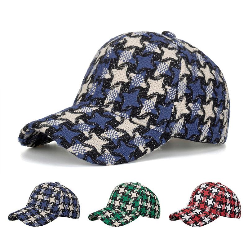 ONIHUA Mannen Herfst Winter Vierhoek Ster Cap Baseball Cap Vrouwen Zonnehoed Paardenstaart Panama Cap Vizier Hoeden Snapback Hoed blauw