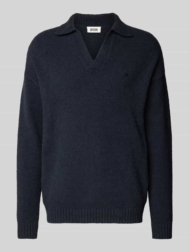 Drykorn Gebreide pullover met ribboorden, model 'RUSTINO'