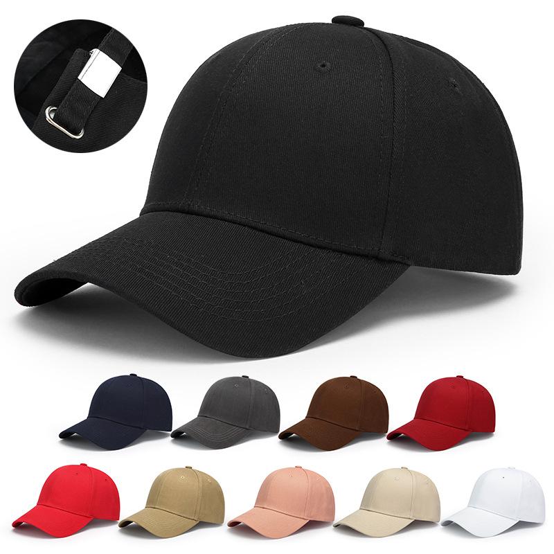 ONIHUA Lente Herfst Cap Mannen Effen Kleur Baseball Cap Vrouwen Zonnescherm Cap Zomer Paardenstaart Panama Cap Snapback Hoed Zonneklep Hoed zwart