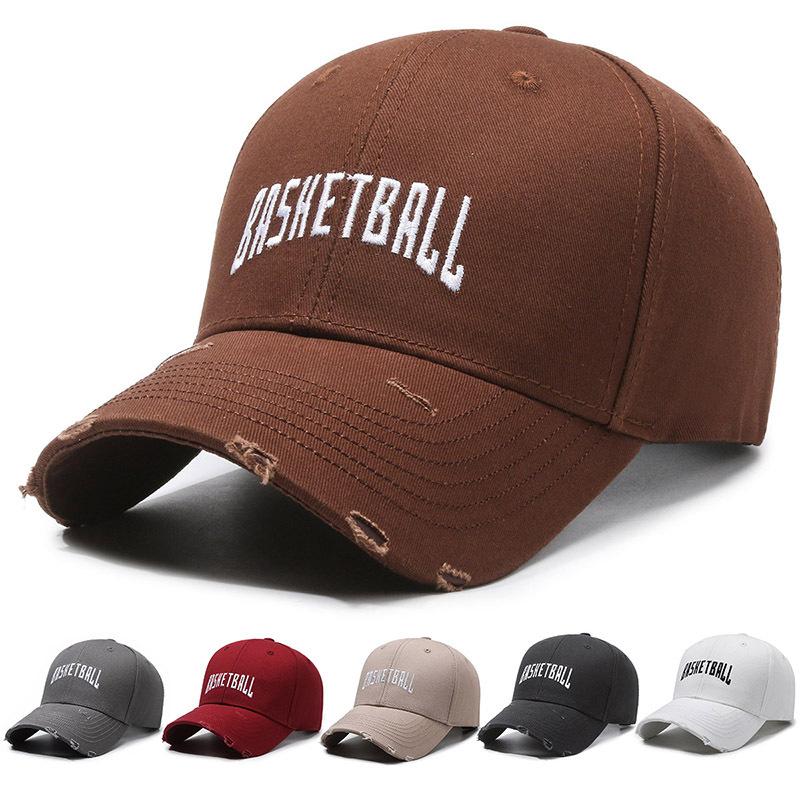 ONIHUA Letter Baseball Cap Heren Dames Lente Herfst Gat Outdoor Reispet Borduren Paardenstaart Panamapet Golfpet Snapback Hoed Zonneklephoeden Piekpet wit