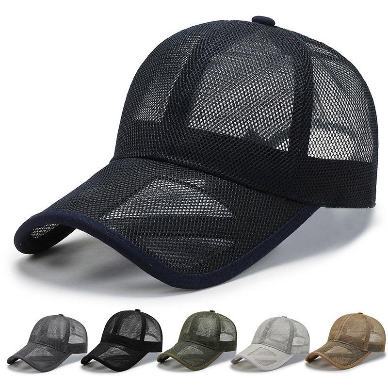 ONIHUA Zonnehoed Heren Lente Zomer Ademende Mesh Cap Outdoor Sport Baseball Cap Dames Zonnehoed kaki