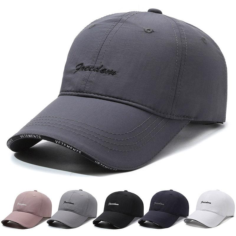 ONIHUA Mannen Vrouwen Zomer Cap Brief Outdoor Zonnehoed Sneldrogende Baseball Cap wit