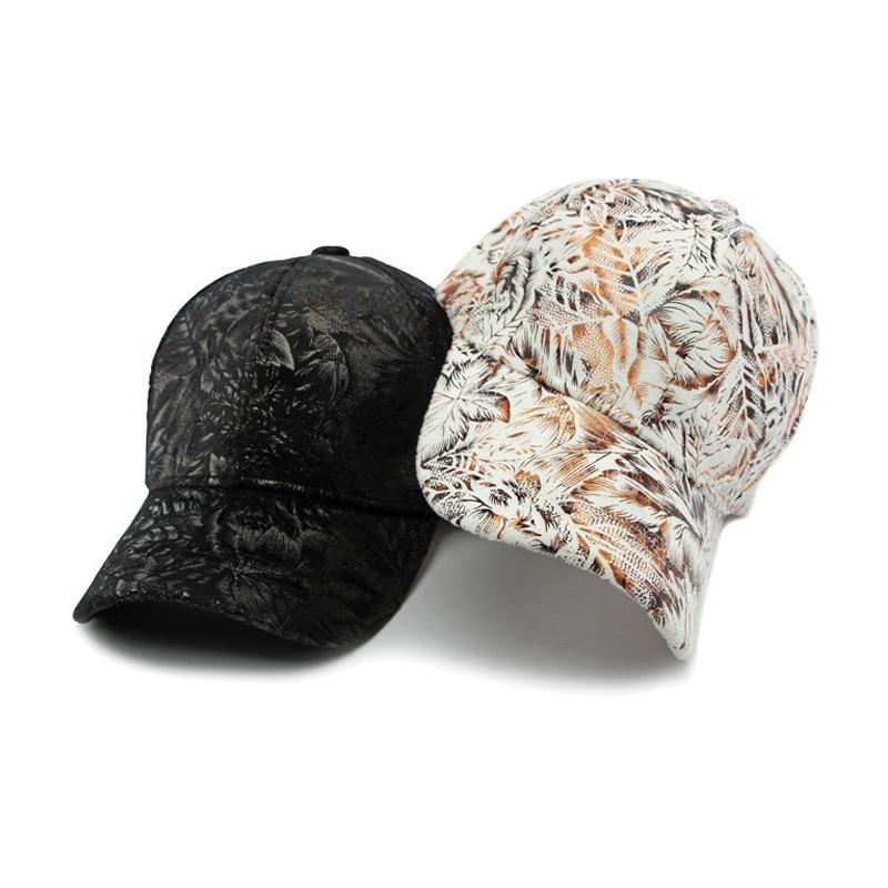 ONIHUA Lente Zomer Cap Mannen Vrouwen Baseball Cap Outdoor Zonwering Zonnehoed Print Piek Cap zwart