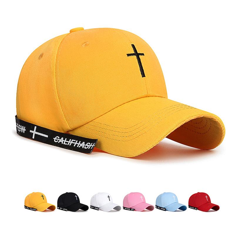 ONIHUA Jeugd Lange Lint Baseball Cap Mannelijke Vrouwelijke Student Lente Print Cap Zonneklep Hoeden Vissershoed Piek Cap zwart