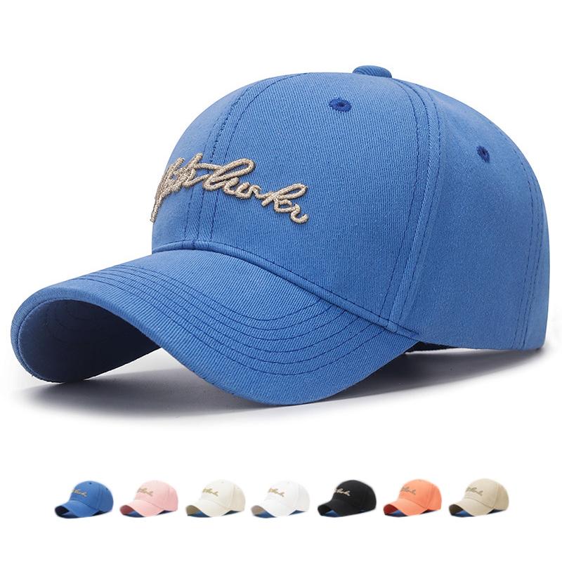 ONIHUA Verstelbare katoenen muts Dames Borduren Baseball Cap Heren Snapback Hoed Zonneklep Hoeden Vissershoed Piekkap wit