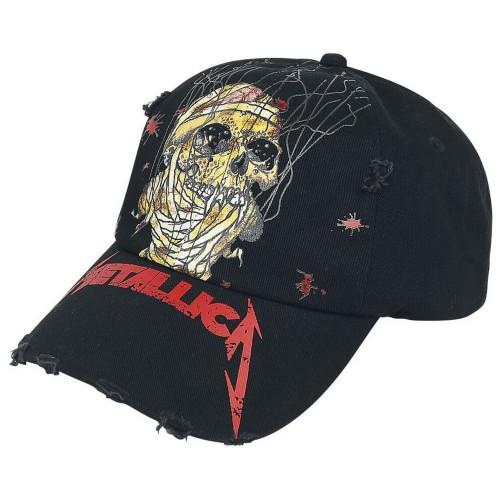 Metallica One Distressed Skull-baseballpet One Size zwart