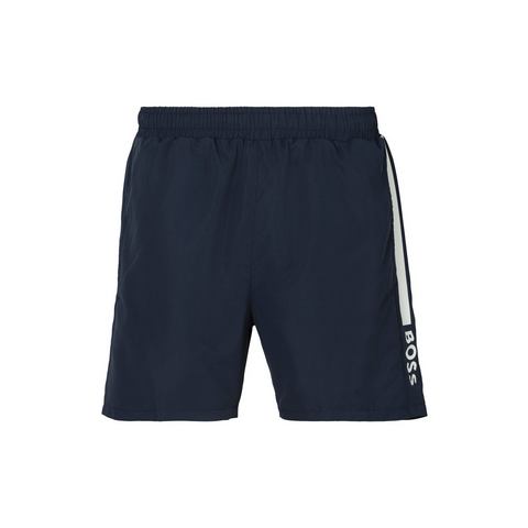 BOSS Zwemshort Dolphin met contraststrepen opzij