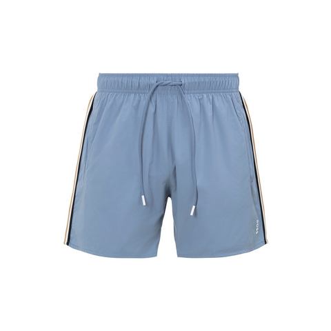 BOSS Zwemshort Iconic met contraststrepen opzij