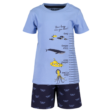 BLUE SEVEN Girls Set van 2 T-shirt + Shorts lichtblauw