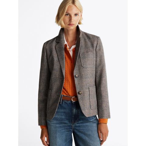 Tommy Hilfiger Korte blazer WOOL MIX CHECK SB BLAZER