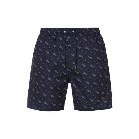 BOSS Zwemshort Beat met geometrische print