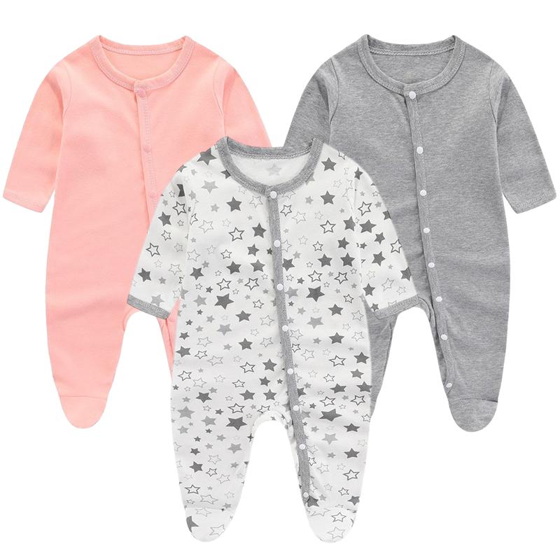 Newage Katoenen baby romper Ster schattig bedrukte pasgeboren jumpsuit voor meisjes jongens lange mouw herfst peuter bodysuit baby onesie 59