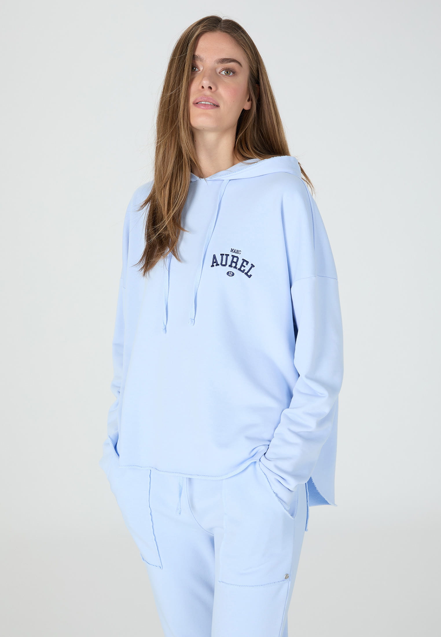 MARC AUREL Hoodie mit Logostick