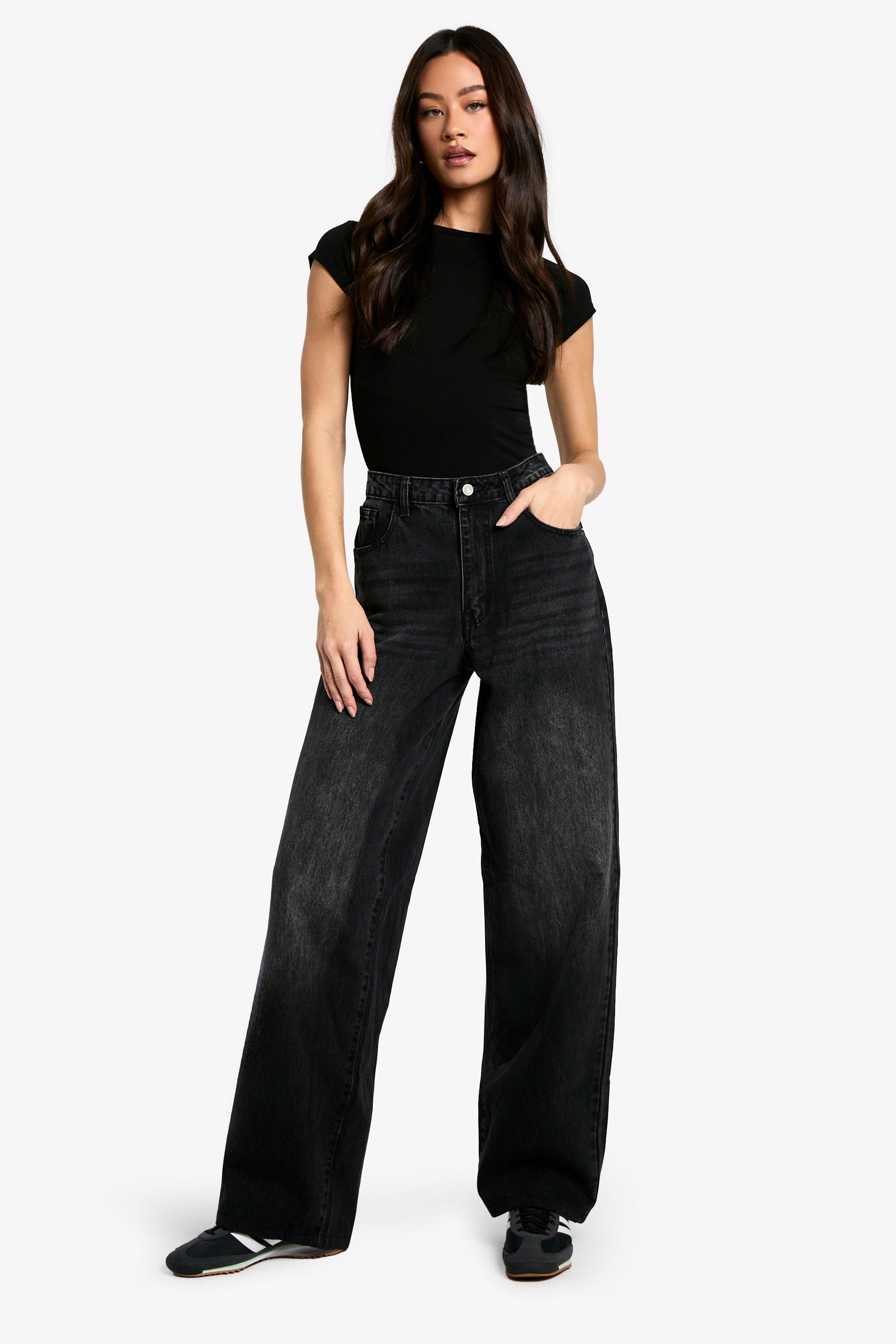 Boohoo The Tall Boyfriend Jeans, Washed Black