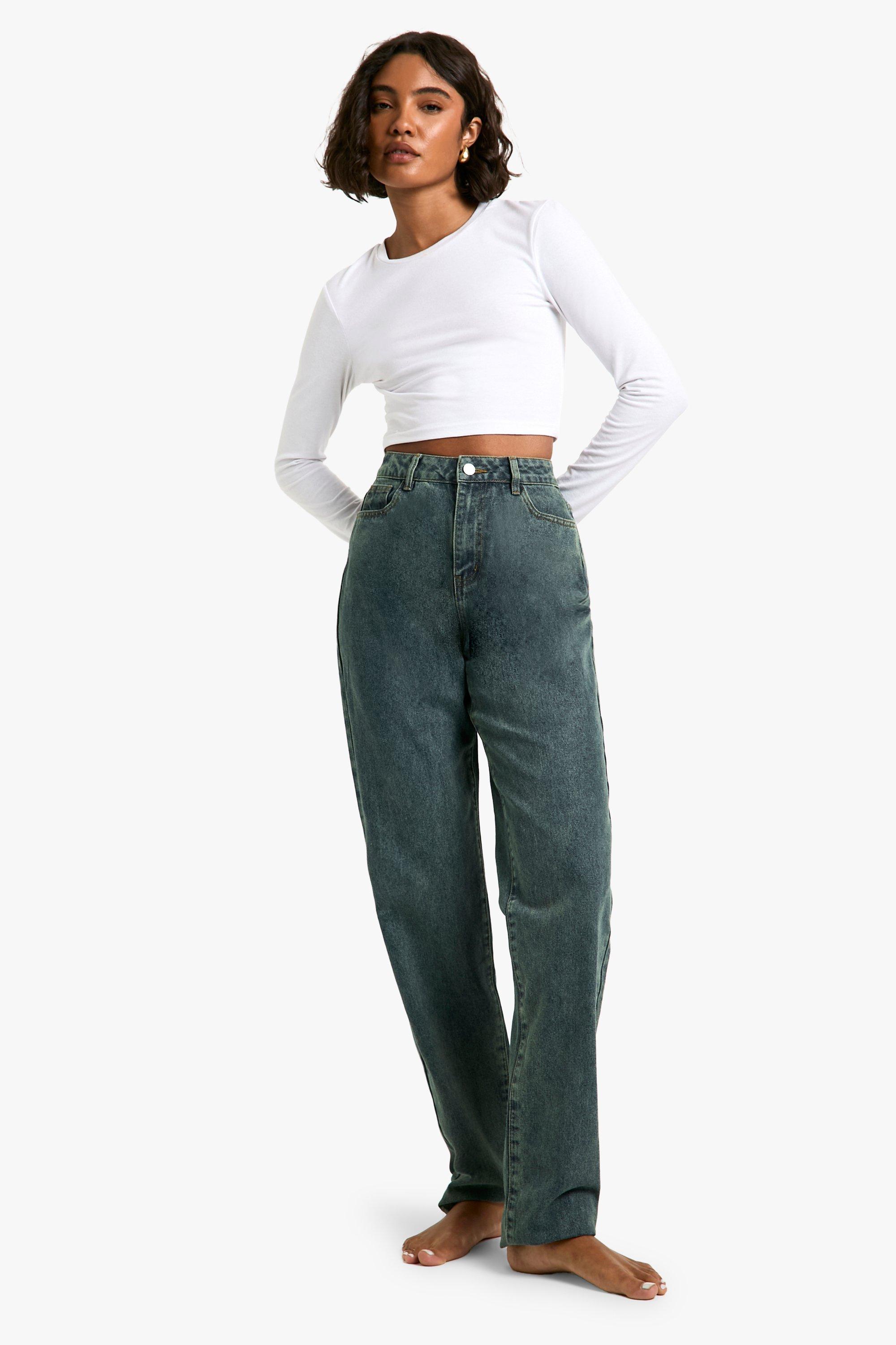 Boohoo Tall Basic 36 Inch Jeans Met Rechte Pijpen, Vintage Wash