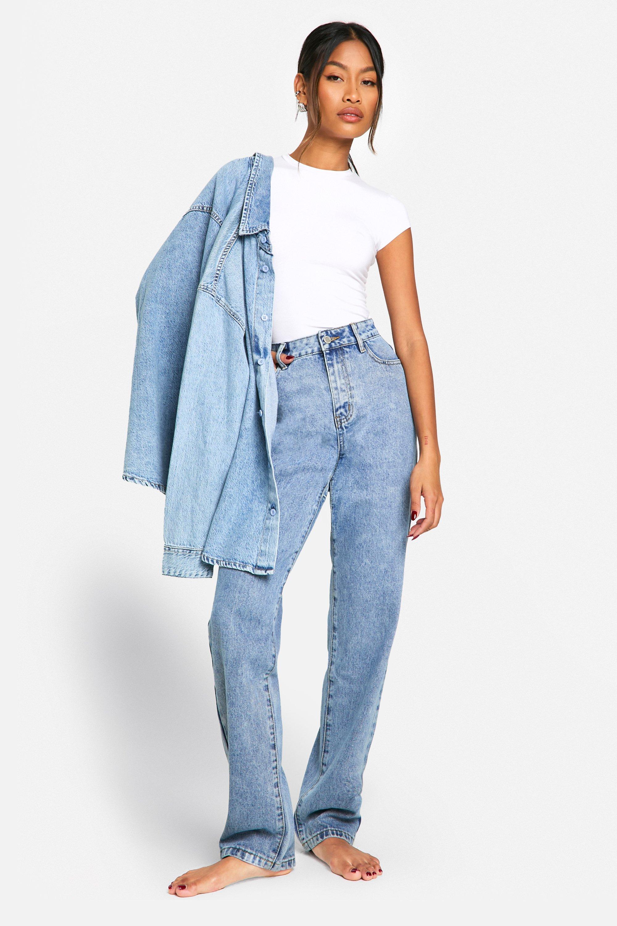 Boohoo Basic Jeans Met Rechte Pijpen, Light Blue