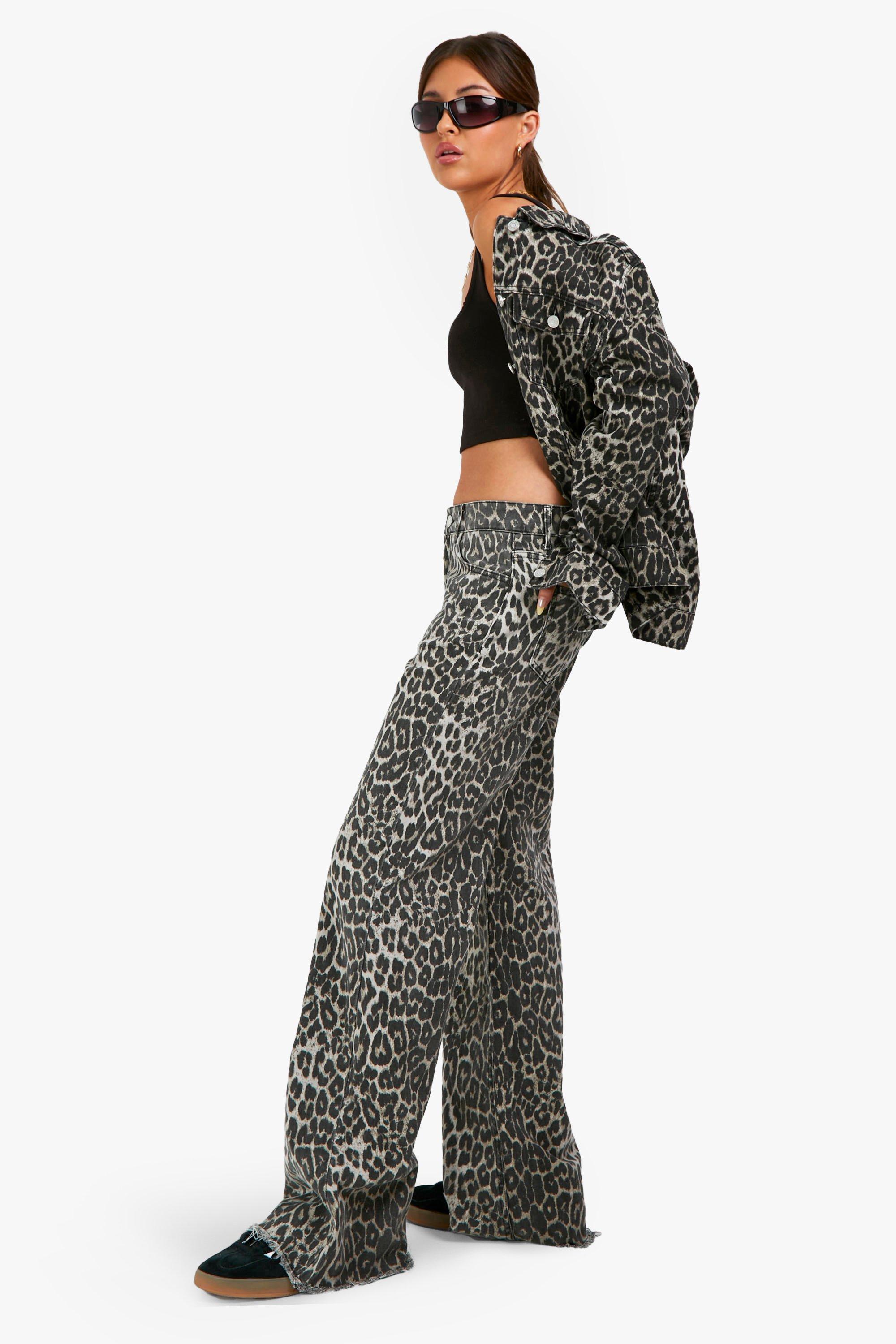 Boohoo Luipaardprint Jeans Met Rechte Pijpen, Leopard