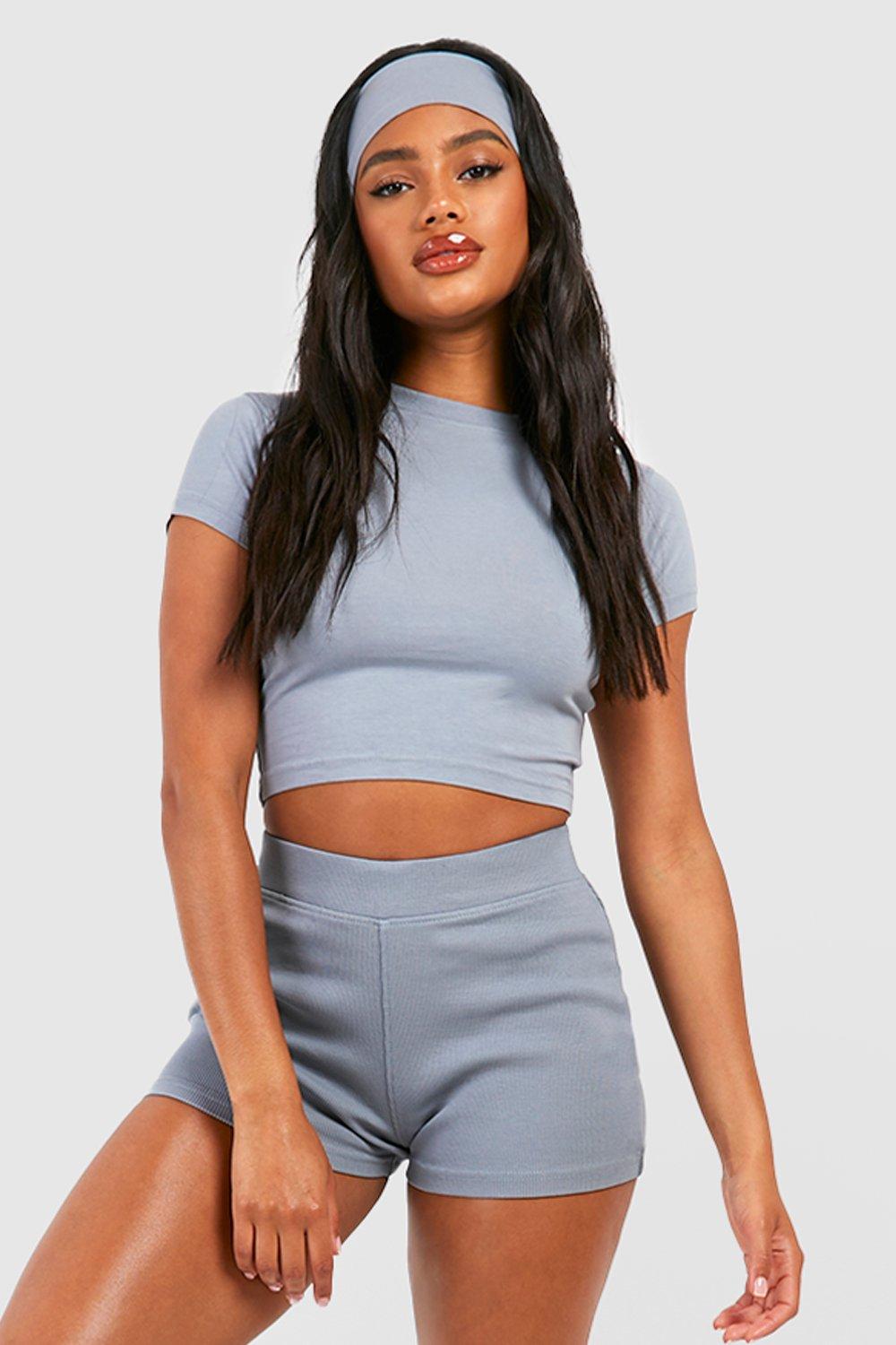 Boohoo Overdye Crop Top Met Kapmouwen, Sage