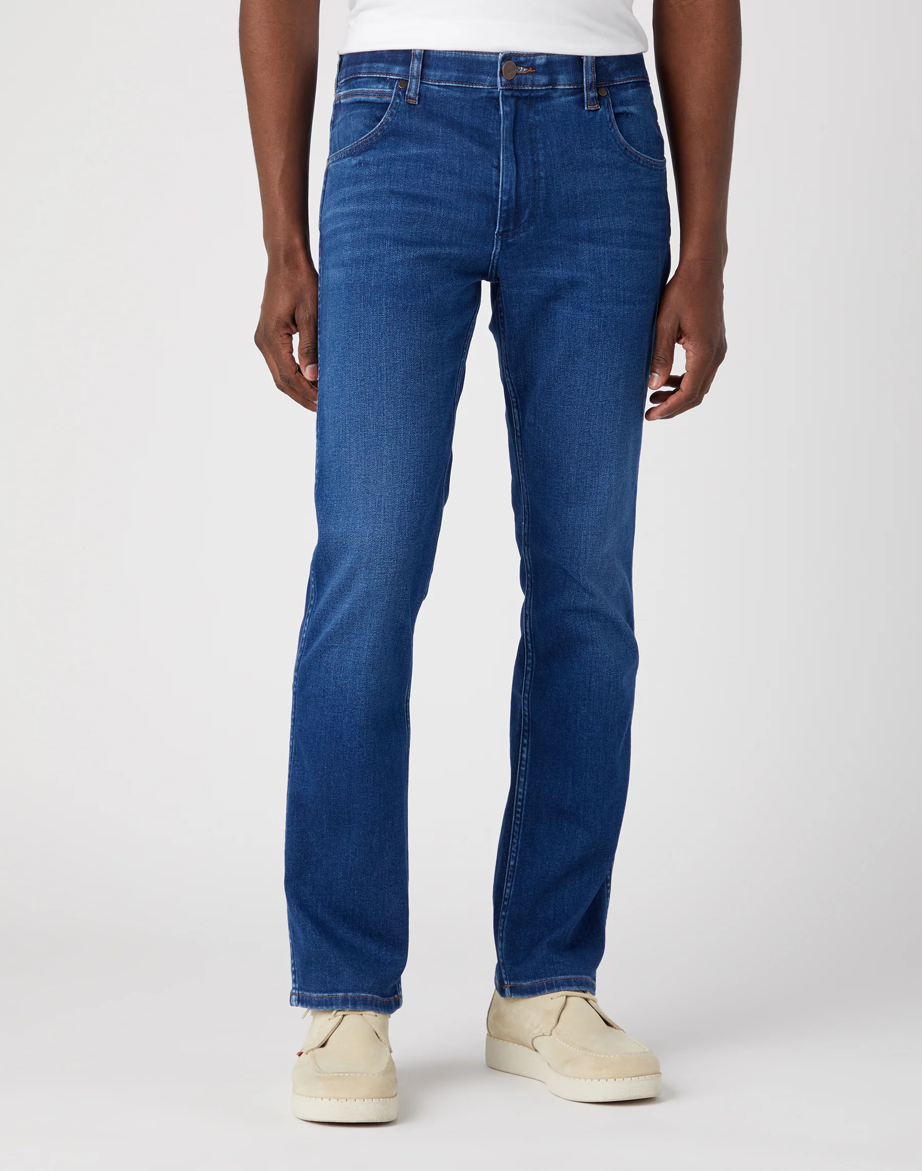 Wrangler Greensboro heren regular-fit jeans olympia