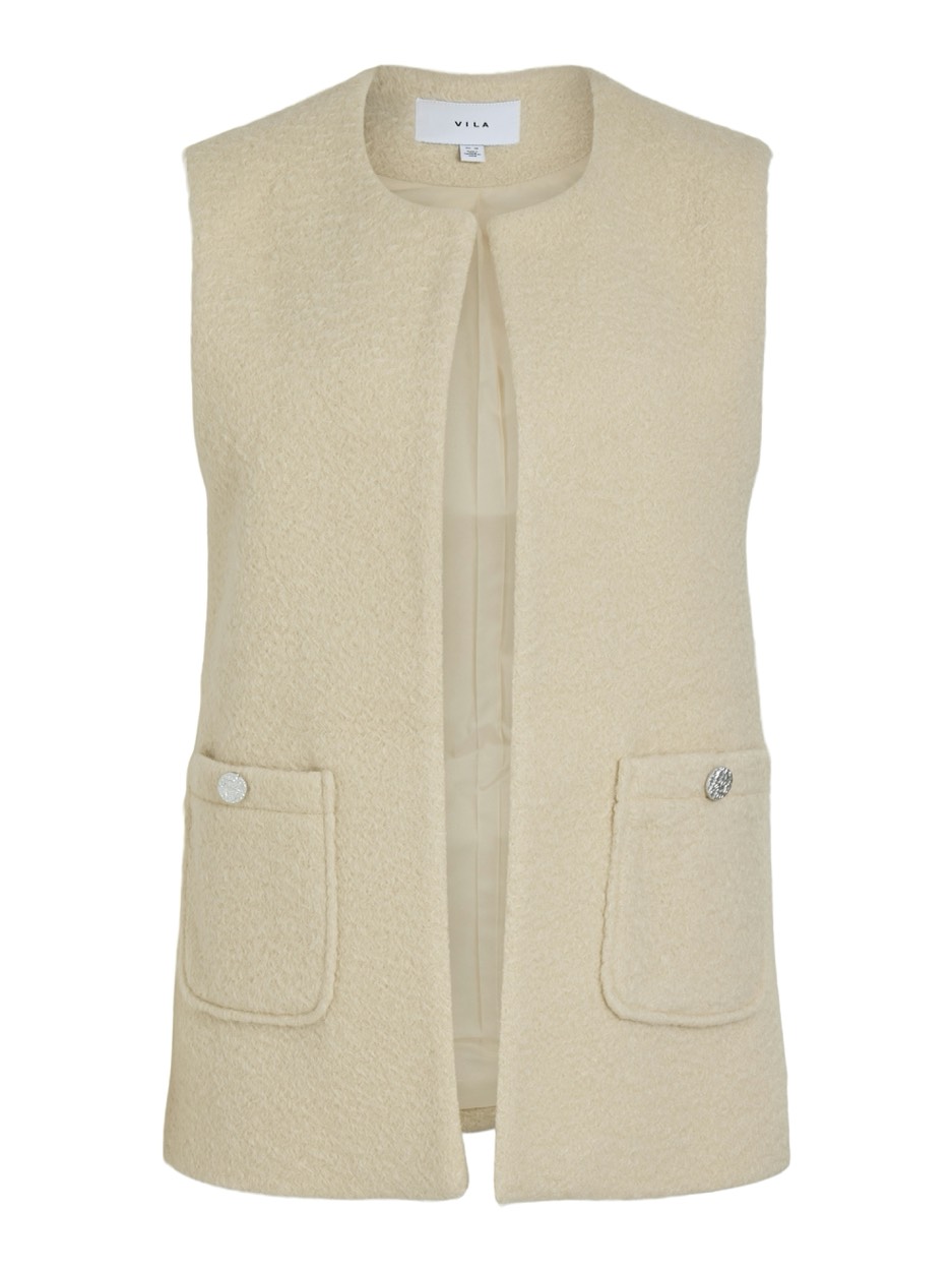 Vila Vikera sl waistcoat ecru