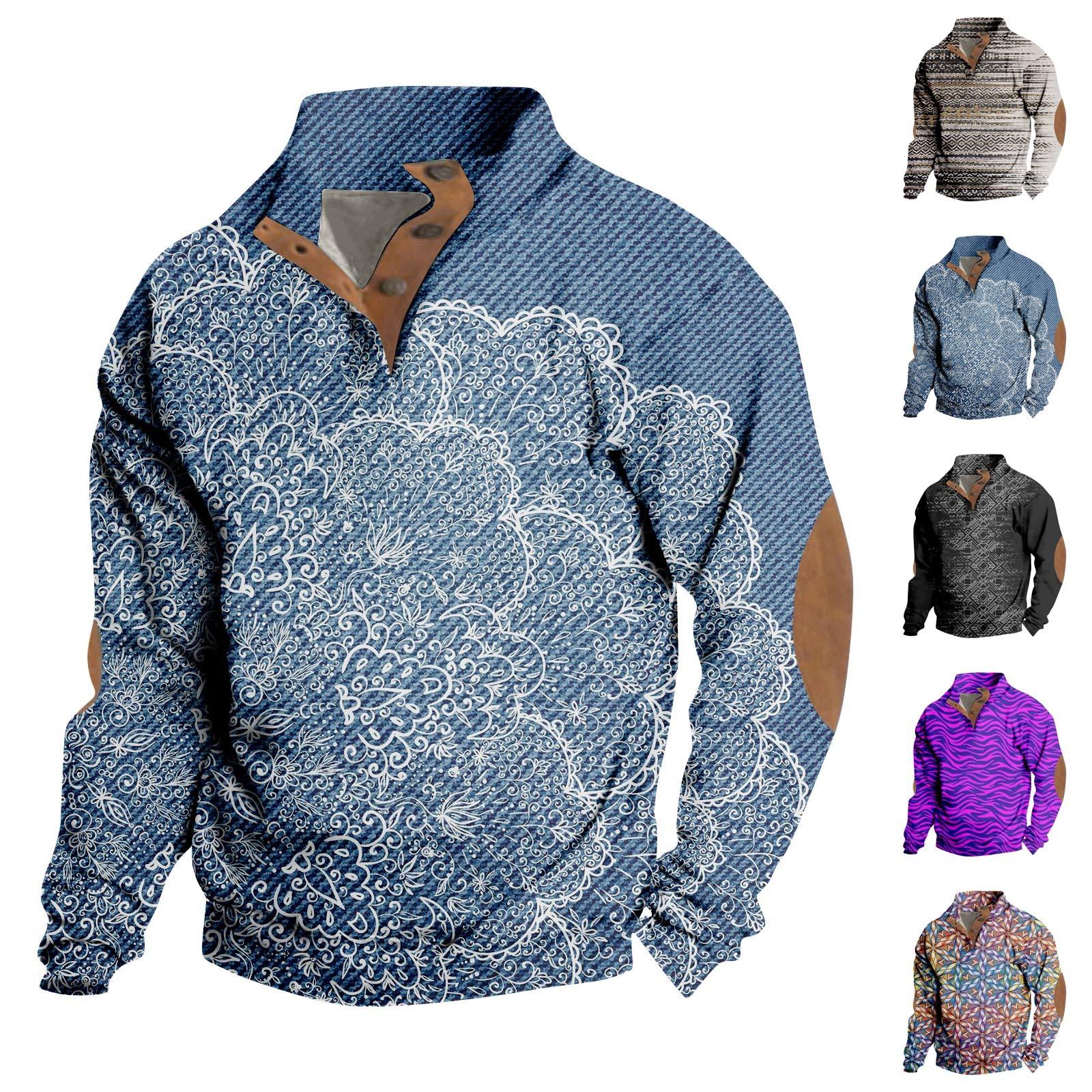 Challenge Lente en herfst herensweatshirt met staande kraag is outdoor casual truien tops L zwart