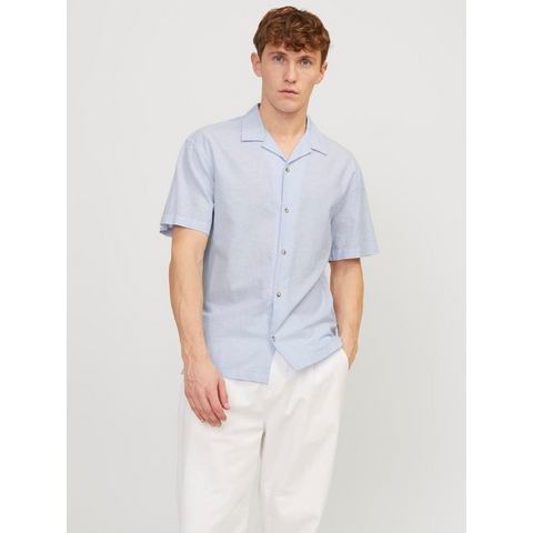 Jack & Jones Overhemd met korte mouwen JJESUMMER RESORT LINEN BLEND SHIRT SS SN