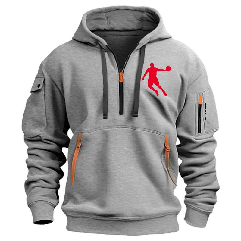 Bra nd fashion leisure007 2024 Nieuwe Heren Hoodie Kwart Rits Hoodies Zak Sport & Outdoor Streetwear Cool Casual Lente Herfst Kleding Hoodies Sweatshirts S