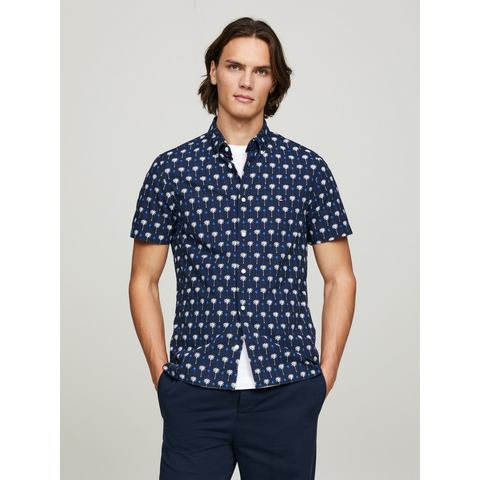 Tommy Hilfiger Overhemd met korte mouwen MINI PALM PRINT SF SHIRT