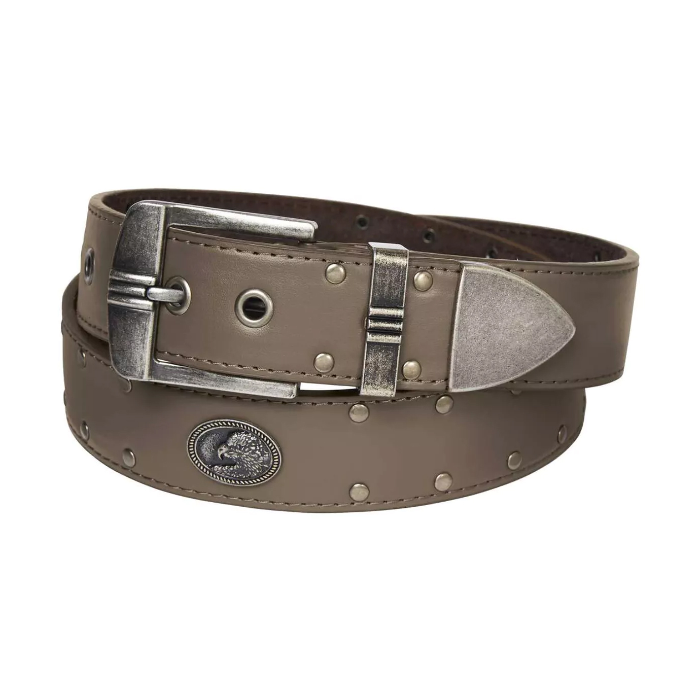 Atlas For Men Heren leren riem met studs