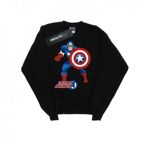 Marvel Girls Captain America The First Avenger Sweatshirt 12-13 grijs